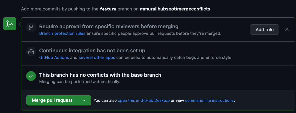 how to review merge request in github